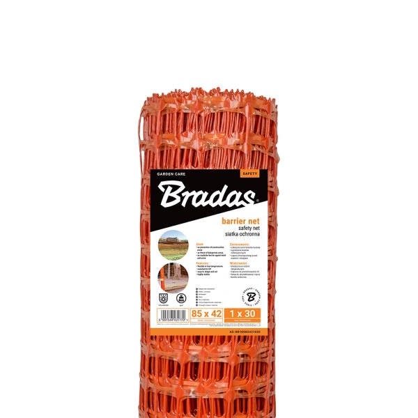 Сетка защитная Bradas BARRIER NET AS-BR10085421030 1x30м оранжевая - Фото 3 Сетка защитная Bradas BARRIER NET AS-BR10085421030 1x30м оранжевая - изображение 3
