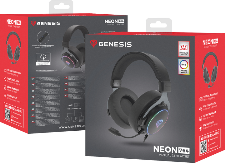 Słuchawki Genesis Neon 764 Black (NSG-2169) - obraz 2