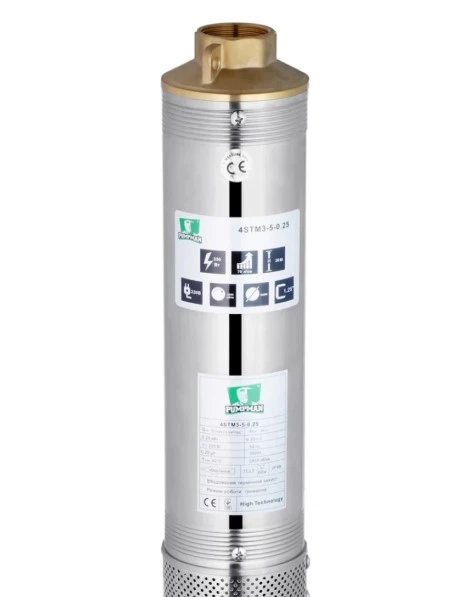 Насос глубинный центробежный Pumpman 4STM3-5-0,25 (CV032267) - Фото 4 Насос глубинный центробежный Pumpman 4STM3-5-0,25 (CV032267) - изображение 4