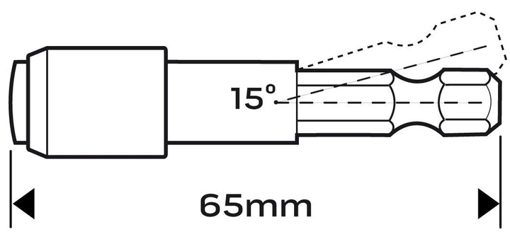 Uchwyt Neo Tools 55-995 magnetyczny uchylny do końcówek wkrętakowych 1/4 szybkomocujący 65 mm (5906692006021) - obraz 2