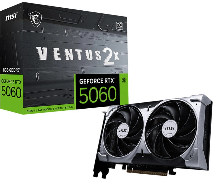 Видеокарта MSI PCI-Ex GeForce RTX 5060 Ventus 2X OC 8GB GDDR7 (128bit) (912-V537-002) - изображение 3