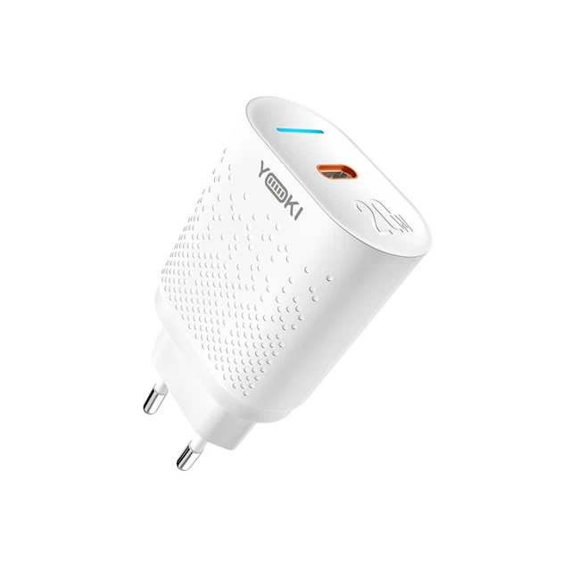 Зарядное устройство Premium качество Yoki Led Series YK-20PD 20W Auto-ID (QC3.0, AFC, FCP 18W Max) DC 5V⎓3A, 9V⎓2.22A, 12V⎓1.67A White - изображение 7