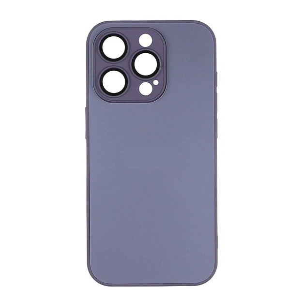 Чохол-накладка скляний матовий із захистом камери Matte AG-Glass для iPhone 12 Deep Purple - Фото 1 Чохол-накладка скляний матовий із захистом камери Matte AG-Glass для iPhone 12 Deep Purple - зображення 1