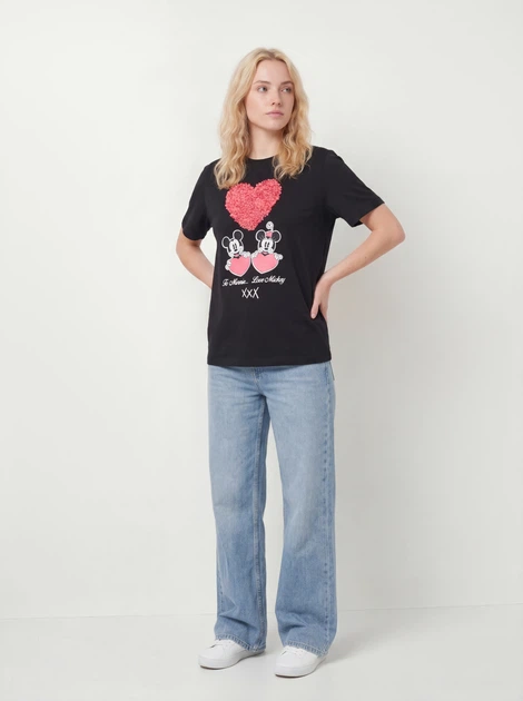 Футболка хлопковая женская ONLY 15368895 XL Black (5715866527244) - изображение 3