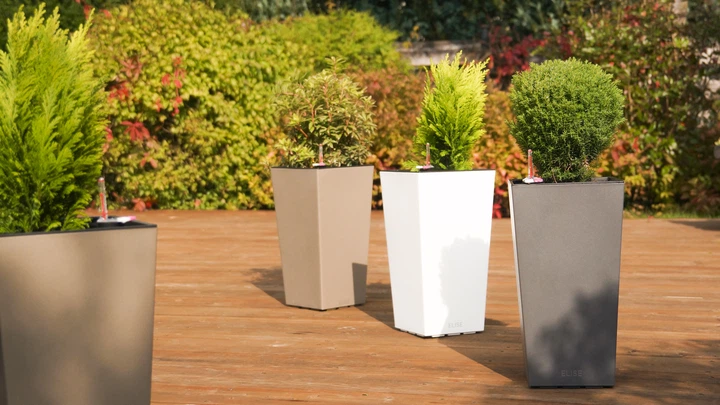 Вазон Plastkon ELISE 20x20x36см белый матовый - Фото 3 Вазон Plastkon ELISE 20x20x36см белый матовый - изображение 3