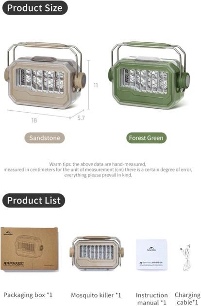 Фонарь антимоскитный Naturehike CNK2550ZM013 оливковый (6977465867698) - изображение 3