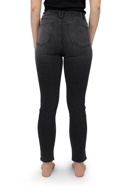 Джинсы skinny женские XL цвет темно-серый YUKI ЦБ-00290503 - Фото 4 Джинсы skinny женские XL цвет темно-серый YUKI ЦБ-00290503 - изображение 4