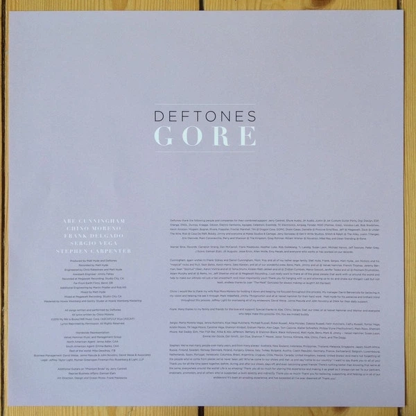 Deftones - Gore (2 пластинки, Белый, Раскладной внутренний конверт, Альбом, Лимитированое) - изображение 14