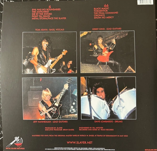 Slayer - Show No Mercy (Золотой, Юбилейное издание на 20-летие, Альбом, Лимитированое, Переиздание, Ремастеринг, Специальное издание, Бокс-сет) - Фото 6 Slayer - Show No Mercy (Золотой, Юбилейное издание на 20-летие, Альбом, Лимитированое, Переиздание, Ремастеринг, Специальное издание, Бокс-сет) - изображение 6