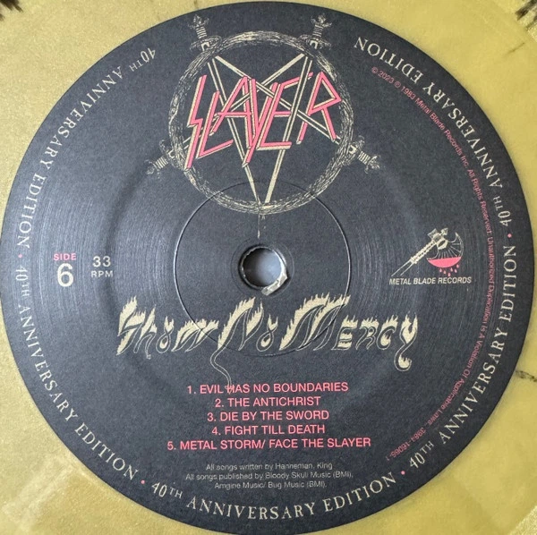 Slayer - Show No Mercy (Золотой, Юбилейное издание на 20-летие, Альбом, Лимитированое, Переиздание, Ремастеринг, Специальное издание, Бокс-сет) - Фото 8 Slayer - Show No Mercy (Золотой, Юбилейное издание на 20-летие, Альбом, Лимитированое, Переиздание, Ремастеринг, Специальное издание, Бокс-сет) - изображение 8