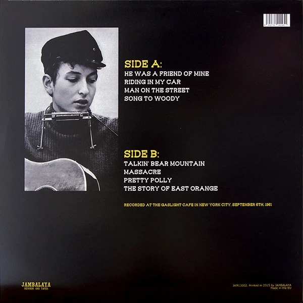 Bob Dylan - Gaslight Cafe, NYC, 9/6/1961 (45 об/мин, Неофициальное издание) - изображение 2