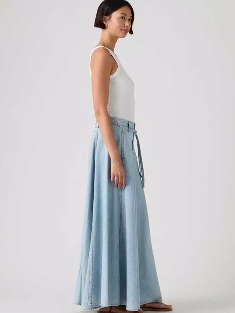 Spódnica damska jeansowa długa Levi`s XL Skirt 001T4-0014 28 Błękitna (5401187786247) - obraz 5