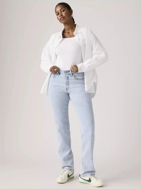 Jeansy regular fit damskie Levi`s 501 Curve Lightweight 0066J-0000 W28L32 Błękitne (5401187797045) - obraz 5