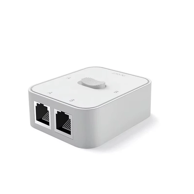 Мережевий перемикач RJ45 (Ethernet, LAN) 1000Mbps, Механічний комутатор свитч на 3 порти, White (48939) - Фото 1 Мережевий перемикач RJ45 (Ethernet, LAN) 1000Mbps, Механічний комутатор свитч на 3 порти, White (48939) - зображення 1