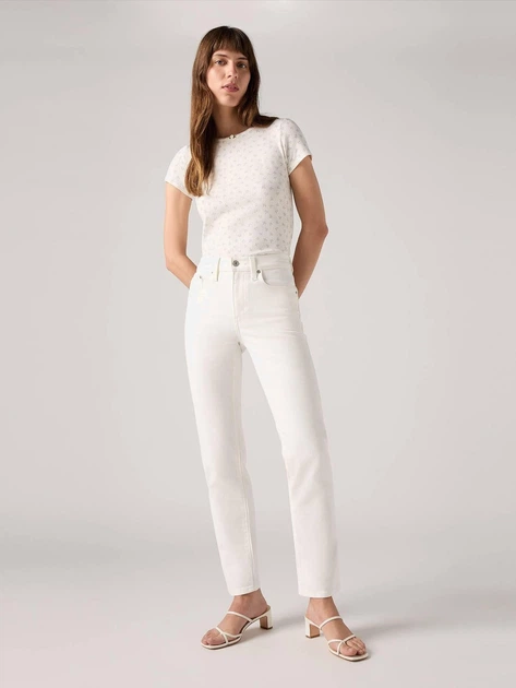 Джинси Slim Fit жіночі Levi`s 724 High Rise Straight 18883-0362 W25L30 Білі (5401157958155) - зображення 3