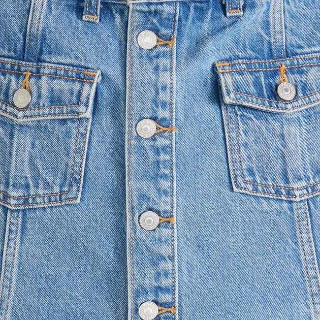 Spódnica damska jeansowa mini Levi`s Button Front Skort 005NA-0000 29 Błękitna (5401187796826) - obraz 8