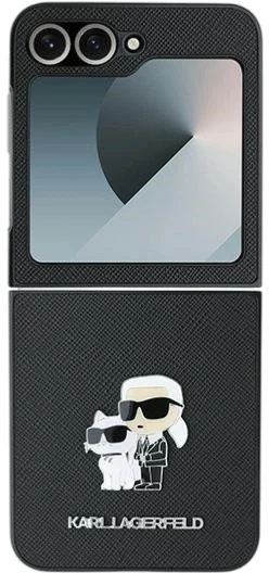 Etui Karl Lagerfeld Saffiano Metal Pin do Samsung Galaxy Z Flip 6 Black (3666339322502) - obraz 2