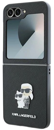 Etui Karl Lagerfeld Saffiano Metal Pin do Samsung Galaxy Z Flip 6 Black (3666339322502) - obraz 3