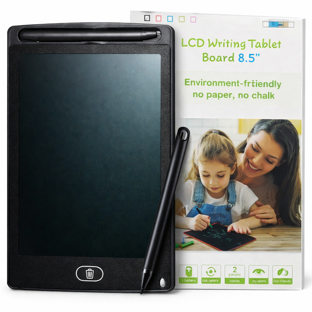 Графический планшет для рисования LCD Writing Tablet Board 8.5 дюймов, электронный, чёрный. - Фото 1 Графический планшет для рисования LCD Writing Tablet Board 8.5 дюймов, электронный, чёрный. - изображение 1
