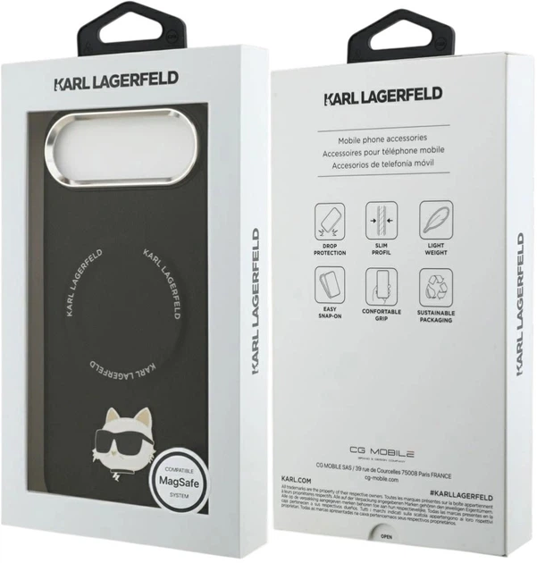 Панель Karl Lagerfeld Choupette Pins MagSafe для Apple iPhone 17 Air Black (3666339496104) - зображення 8