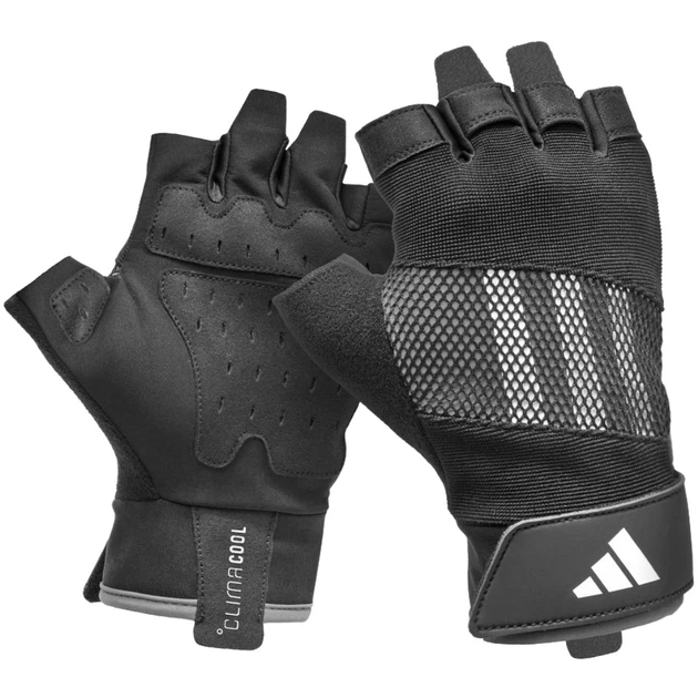 Перчатки для тренировок Adidas Performance, S (обхват 19-20 см), дышащие, Серые, экокожа, для фитнеса и спорта (ADGB-15011GR) - Фото 1 Перчатки для тренировок Adidas Performance, S (обхват 19-20 см), дышащие, Серые, экокожа, для фитнеса и спорта (ADGB-15011GR) - изображение 1