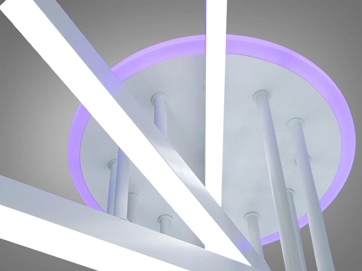 Потолочная светодиодная люстра с пультом, 102 Вт, белая, для гостиной 7010WH LED 3color dimmer - изображение 5