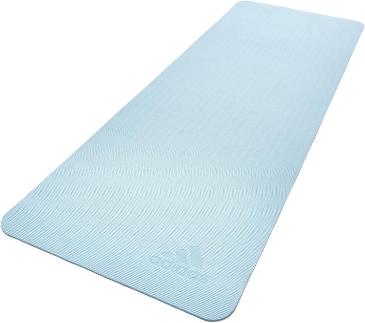 Коврик для фитнеса и йоги Adidas, противоскользящий, TPE, 176×61×0.5 см, голубой (ADYG-10300BL) - изображение 3