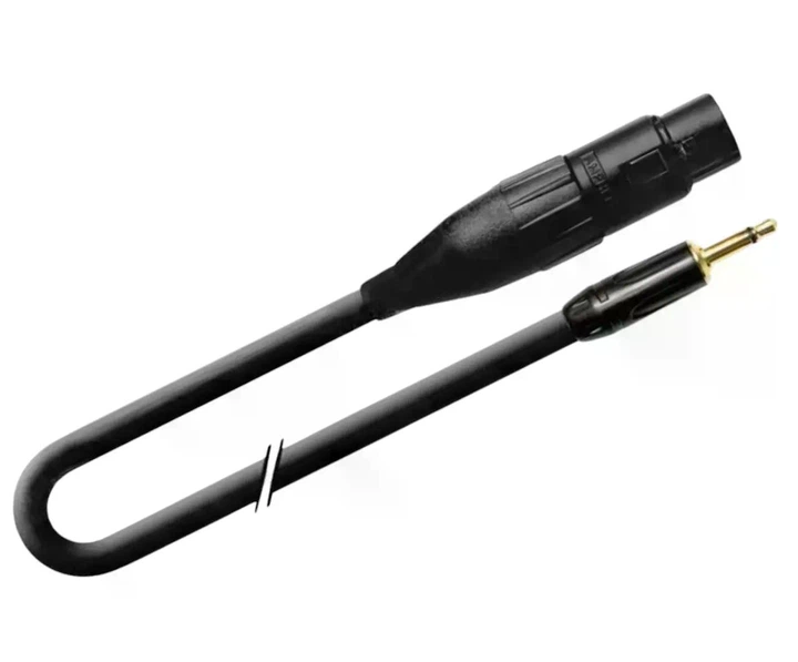 Jack 3.5 mono XLR3 аудиокабель 0.5 м витой медный провод матовое покрытие металлические коннекторы - изображение 2