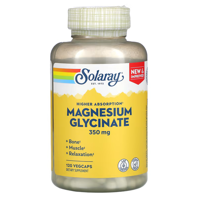 Биодобавка Магний глицинат Solaray (Magnesium Glycinate) 350 мг 240 капсул SOR89504 - Фото 3 Биодобавка Магний глицинат Solaray (Magnesium Glycinate) 350 мг 240 капсул SOR89504 - изображение 3
