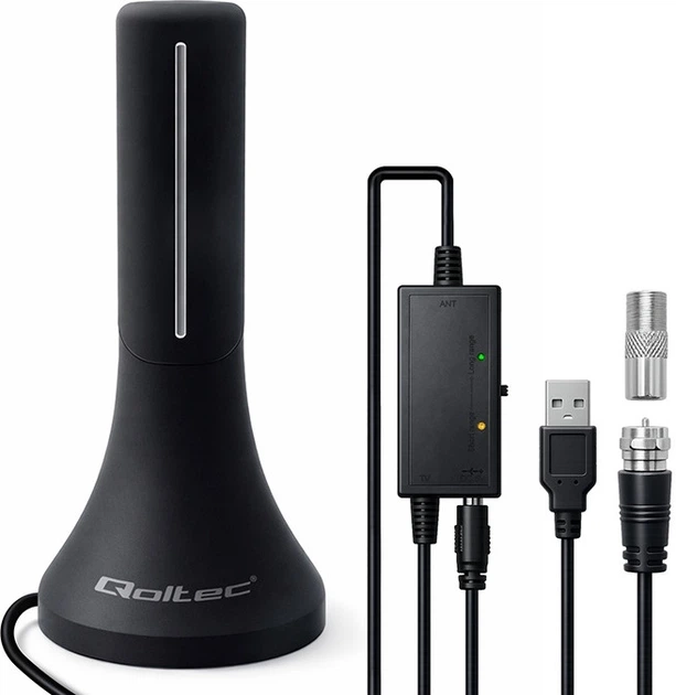 Wewnętrzna antena Qoltec TV DVB-T/T2 (5901878570655) - obraz 3