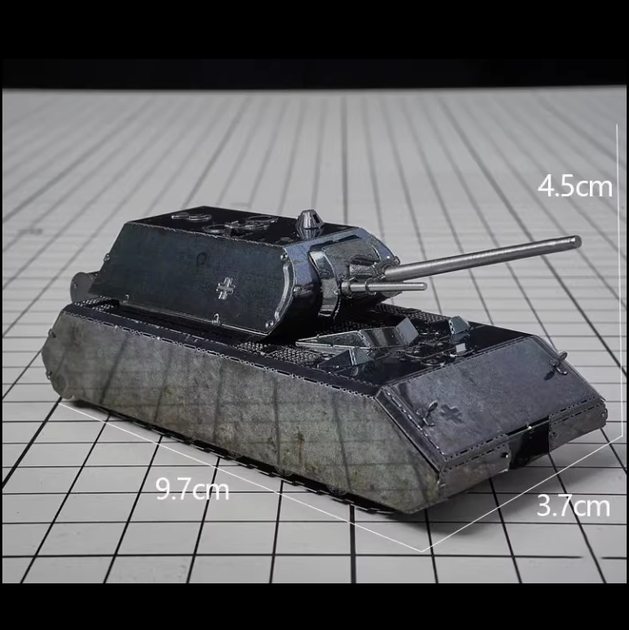 Конструктор металлический Shupin танк "Maus" (цветной) - Фото 4 Конструктор металлический Shupin танк "Maus" (цветной) - изображение 4