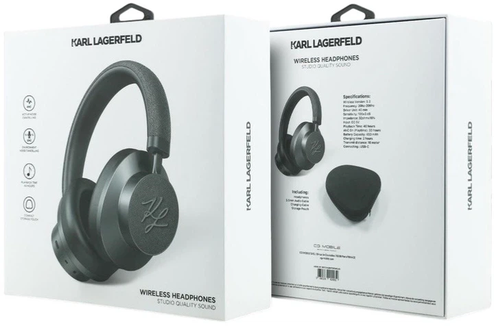 Навушники Karl Lagerfeld Grained Initials Grey (3666339420932) - зображення 7