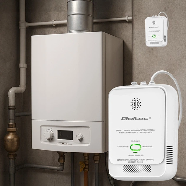 Датчик чадного газу Qoltec 85 дБ LED (5901878525761) - зображення 9