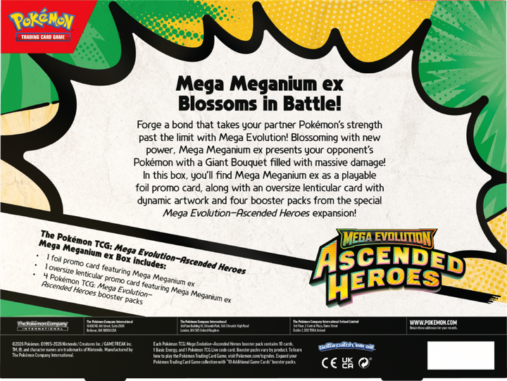 Zestaw kart Pokemon TCG: Mega Evolution - Ascended Heroes - Mega Meganium ex Box (196214132030) - obraz 9