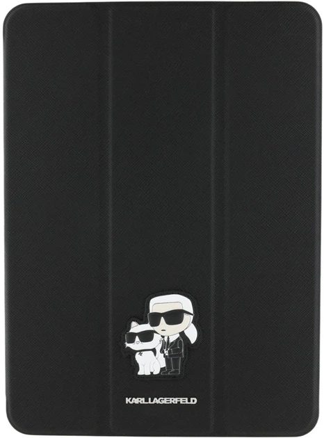 Etui z klapką Karl Lagerfeld Saffiano Magnetic Karl & Choupette do Apple iPad Pro 13" 2024 Black (3666339388034) - obraz 2