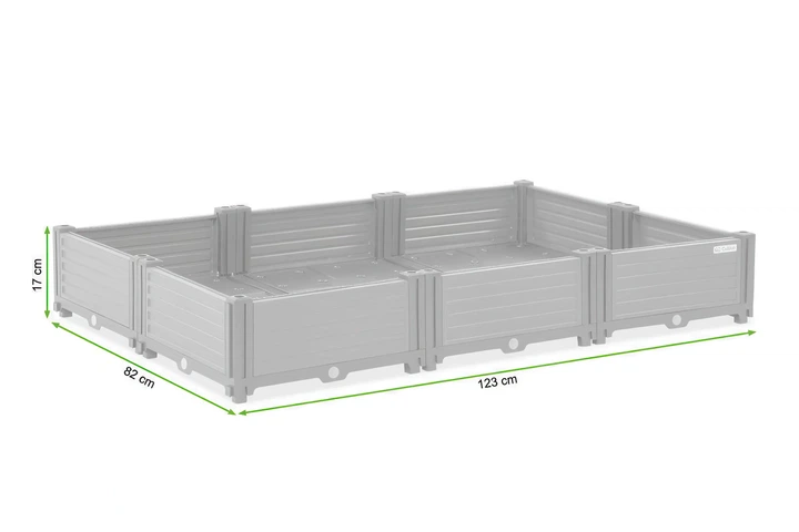 Модульный уличный ящик для растений Cultivo Grow Cube XL 123х82 см 847 л контейнер для цветов, овощей, фруктов с дренажем коричневый - изображение 4