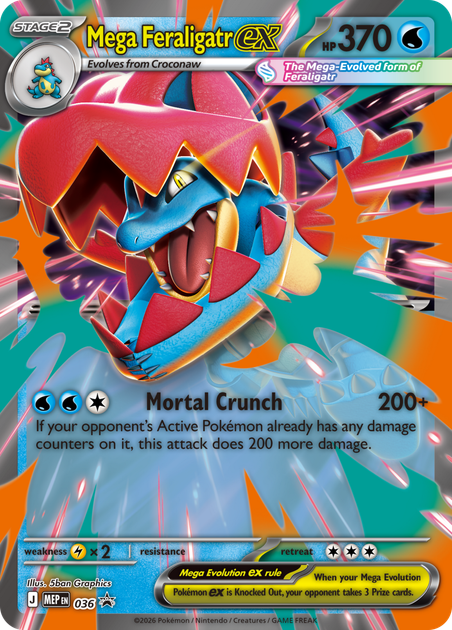 Zestaw kart Pokemon TCG: Mega Evolution - Ascended Heroes - Mega Feraligatr ex Box (196214132153) - obraz 5