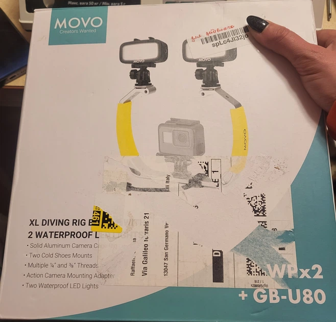 Комплект оборудования для дайвинга Movo diverig3 с 2 водонепроницаемыми светодиодными фонарями - совместим с gopro hero3-hero8 и dji osmo action cam - изображение 13