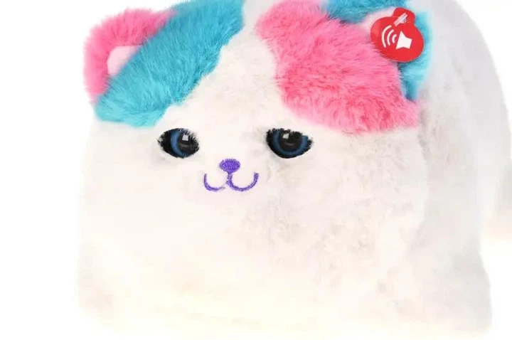 Інтерактивний пухнастий котик "Fluff pets" з рожево-блакитними вушками(нявкає, мурчить, виляє хвостиком, дрімає, закриває очі) (BL-335) - зображення 3