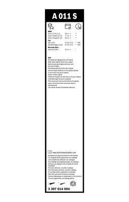 Щетка стеклоочистителя Bosch (3 397 014 094) - Фото 8 Щетка стеклоочистителя Bosch (3 397 014 094) - изображение 8