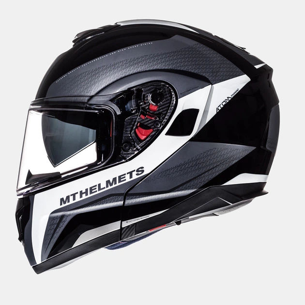 Мотошолом MT Helmets Atom Tarmac Gloss & Matt White Black Titanium XXL - Фото 1 Мотошолом MT Helmets Atom Tarmac Gloss & Matt White Black Titanium XXL - зображення 1