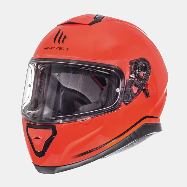 Мотошолом MT Helmets Thunder 3 SV SOLID Gloss Fluor Orange XL - Фото 2 Мотошолом MT Helmets Thunder 3 SV SOLID Gloss Fluor Orange XL - зображення 2