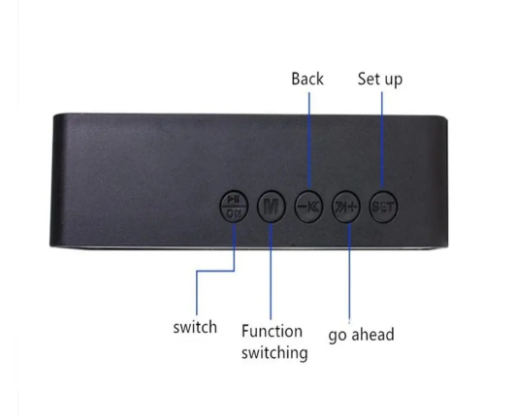 Bluetooth колонка з годинником будильником термометром і радіо - зображення 6