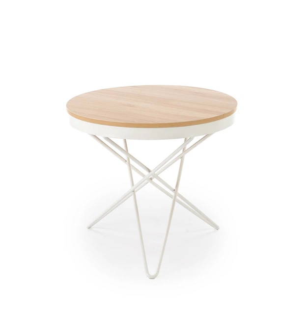 Ława Halmar LEILA Naturalny / biały Styl loftowy (V-CH-LEILA-LAW-NATURALNY/BIAŁY) (5905248136854) - obraz 2