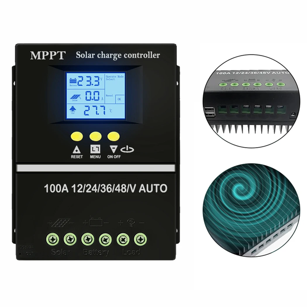 Контролер заряду ECGSOLAX 100A (12-48V) | Для LiFePO4 та DIY-станцій - зображення 2