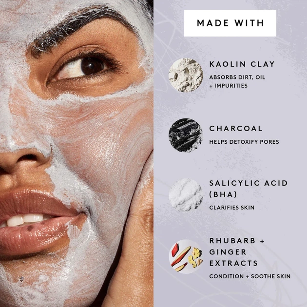 Очищаюча маска для лица Cookies N Clean Whipped Clay Pore Detox Face Mask With Salicylic Acid + Charcoal,без упаковки с набора - Фото 2 Очищаюча маска для лица Cookies N Clean Whipped Clay Pore Detox Face Mask With Salicylic Acid + Charcoal,без упаковки с набора - изображение 2