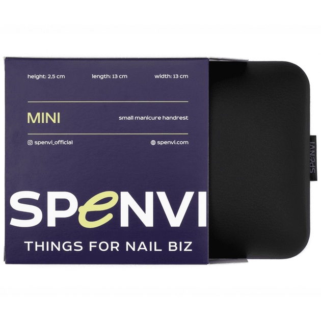 Подушка під лікоть для манікюру Spenvi Mini Black - зображення 2