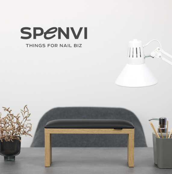 Подставка для маникюра на коричневых ножках Spenvi Black - Фото 2 Подставка для маникюра на коричневых ножках Spenvi Black - изображение 2