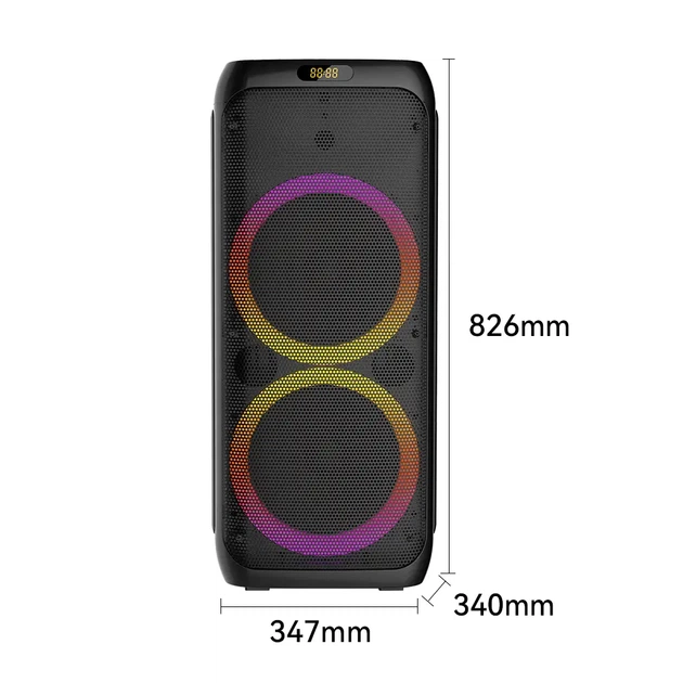 Безпровідна караоке-колонка SPS ZQS10209 з двома мікрофонами 50 Вт та Bluetooth 5.0 - Фото 2 Безпровідна караоке-колонка SPS ZQS10209 з двома мікрофонами 50 Вт та Bluetooth 5.0 - зображення 2