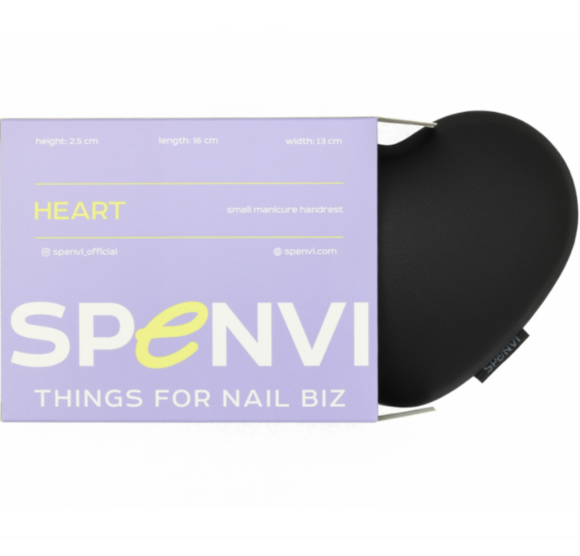 Подушка под локоть для маникюра Spenvi Heart Black - Фото 2 Подушка под локоть для маникюра Spenvi Heart Black - изображение 2